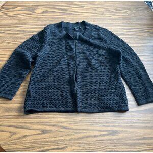 Banana Republic black long sleeved Lamb’s wool blend cardigan sweater size Large
